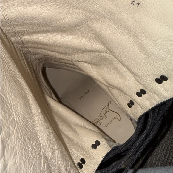 Christian Louboutin Black Heeled Boots with Red Soles - Picture 10 of 16